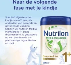 Nutrilon Melk & Plantaardig 2 - Opvolgzuigelingenvoeding 6-12 Maanden - 800 Gram -Pasgeborenen En Jonge Kinderen 1200x1105