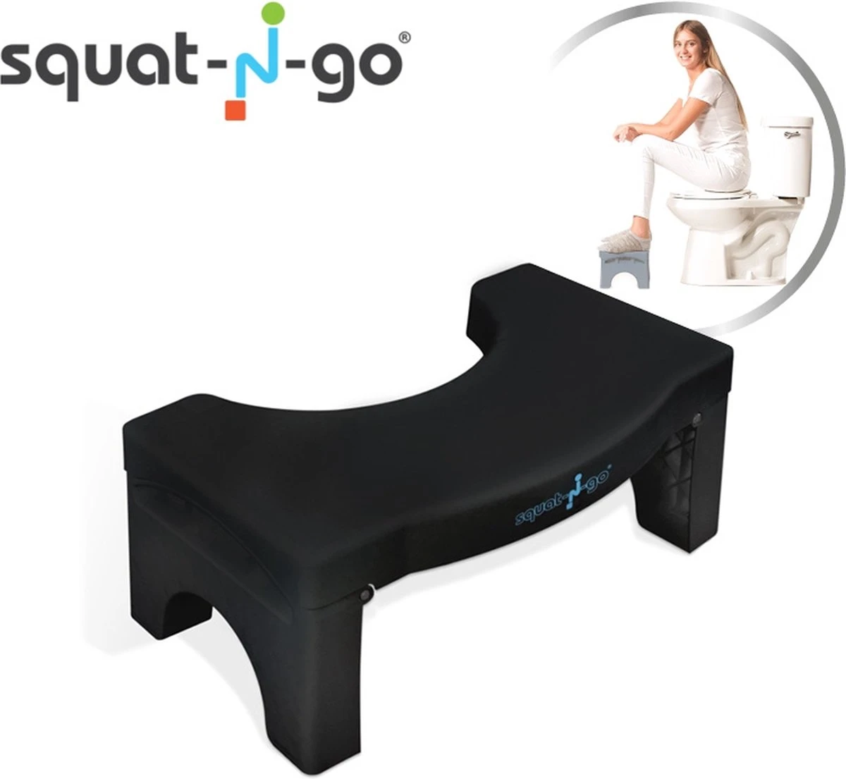 Squat-n Go Toiletkrukje Inklapbaar Zwart - Juiste Houding Op Toilet 11 Squat-n Go Toiletkrukje Inklapbaar Zwart - Juiste Houding Op Toilet - Afbeelding 11