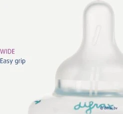 Difrax 1-2-3 Natural Flessenring Met Flessenspeen Voor Smalle Babyflessen -Pasgeborenen En Jonge Kinderen 1200x1108