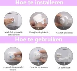 Kinderslot Kastjes - Zelfklevend Kinderslot - Dubbel Op Slot - Kinderslot Op Maat - Baby Veiligheid - 6 Stuks - Zwart -Pasgeborenen En Jonge Kinderen 1200x1109 5