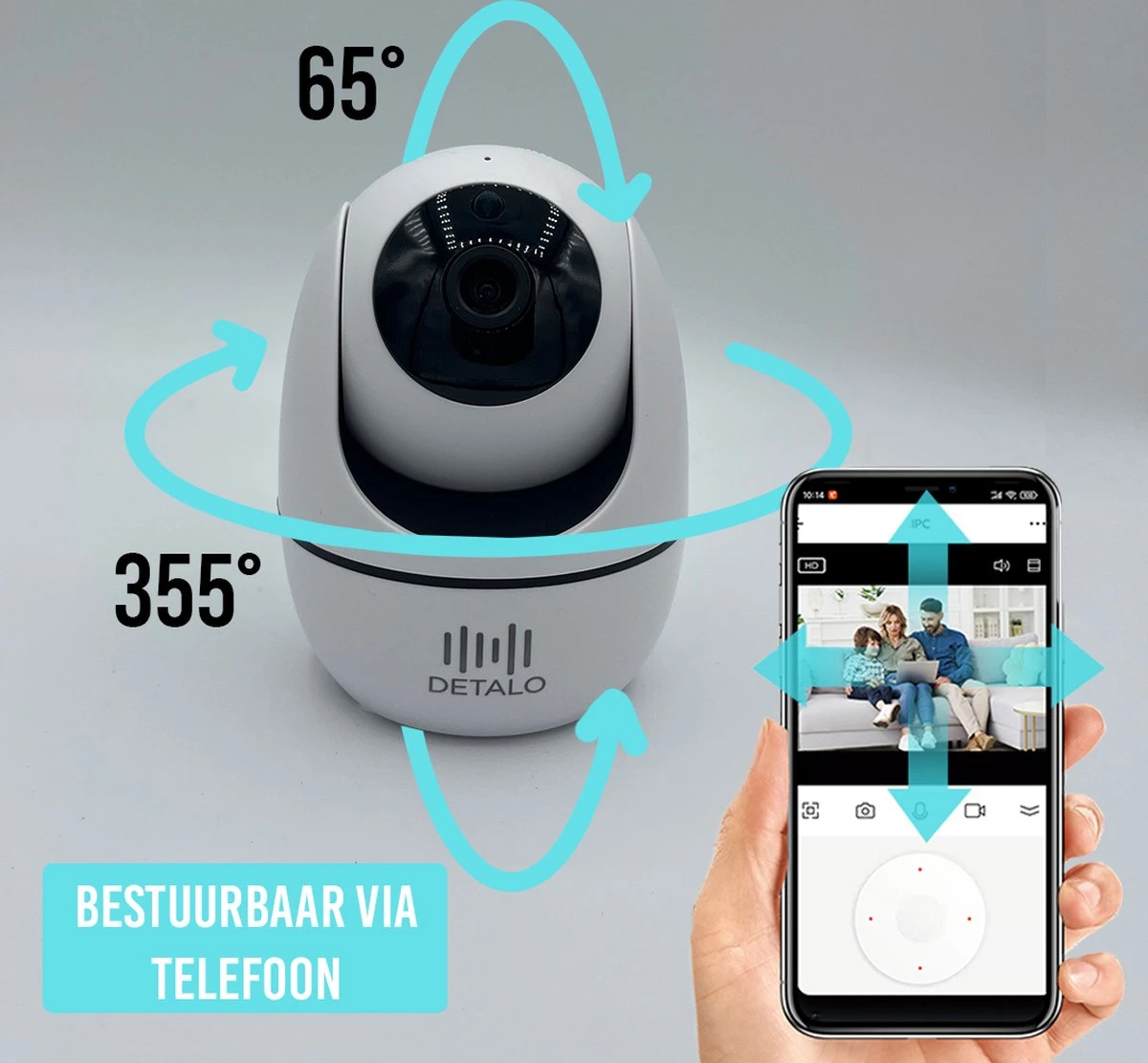 DETALO Babyfoon - Babyfoon Met Camera En App - Verstelbare Camera - Geluid En Bewegingsdetectie - Spraakfunctie 4 DETALO Babyfoon - Babyfoon Met Camera En App - Verstelbare Camera - Geluid En Bewegingsdetectie - Spraakfunctie - Afbeelding 4