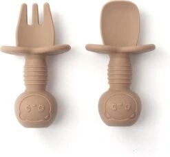 4 Setjes - Baby Bestek - Vork En Lepel - Kinderbestekset - Roze Beige -Pasgeborenen En Jonge Kinderen 1200x1111 6