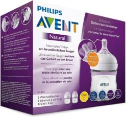 Philips Avent Natural Babyfles – SCF030/27 Babyfles (0m+) Voor Langzame Toevoer – 2 Stuks -Pasgeborenen En Jonge Kinderen 1200x1114 1