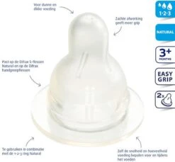Difrax 1-2-3 Doseerspeen Natural - 2st -Pasgeborenen En Jonge Kinderen 1200x1114