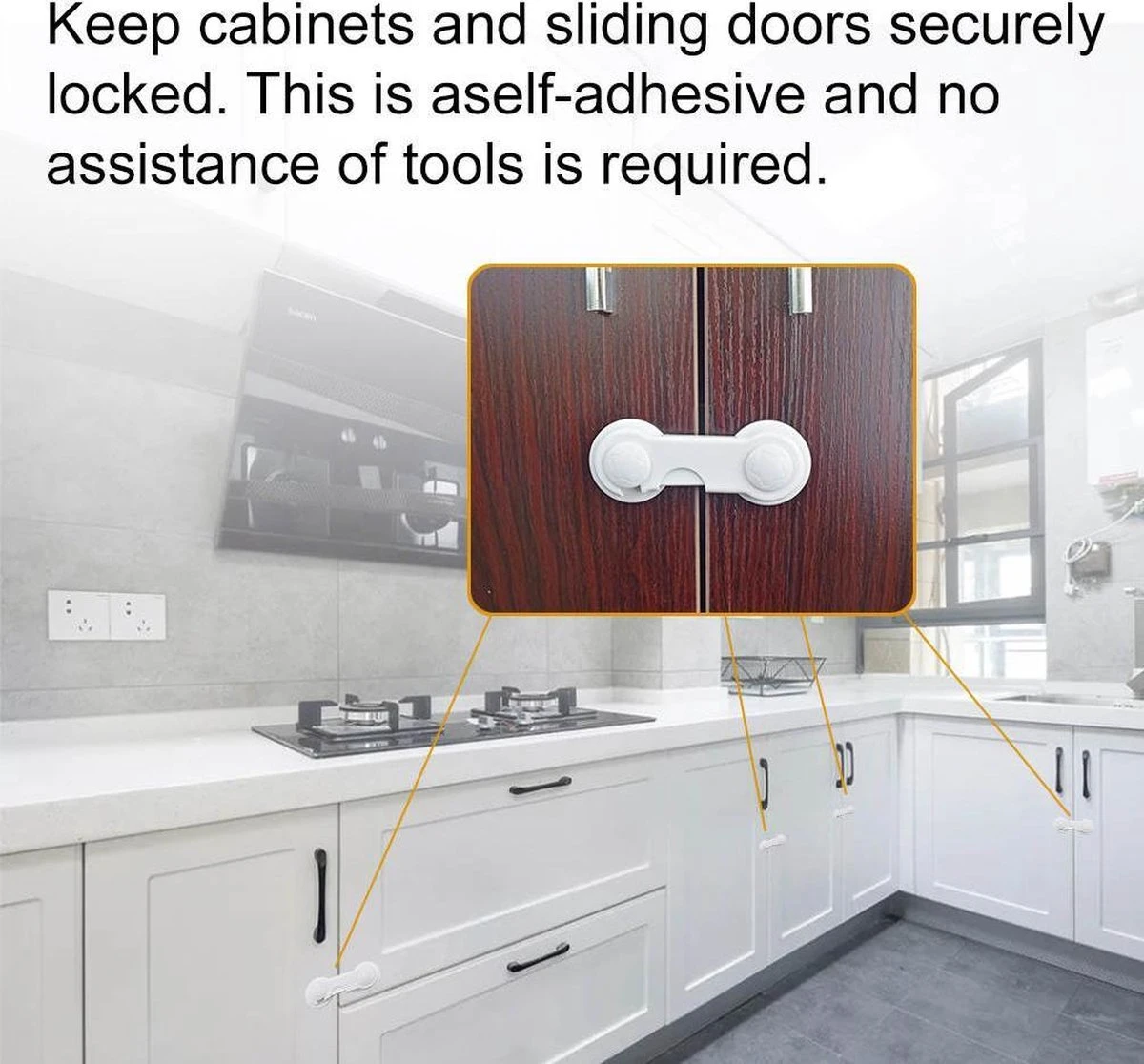 Merkloos 2 Deur Ladeslot Voor Kast, Koelkast - Kinderslot - Baby Safety – Lock – Babylock - Veiligheidshaakje – Babyslot - Deuren - Baby - Peuter – Safty-Kinderbeveiliging - Kastenvergrendeling - Kastdeur Grendel – Kastbeveiliging Kleur: Wit 7 Merkloos 2 Deur Ladeslot Voor Kast, Koelkast - Kinderslot - Baby Safety – Lock – Babylock - Veiligheidshaakje – Babyslot - Deuren - Baby - Peuter – Safty-Kinderbeveiliging - Kastenvergrendeling - Kastdeur Grendel – Kastbeveiliging Kleur: Wit - Afbeelding 7