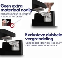 Nelbar- Kinderslot Kastjes- 12 Stuks- Ladebeveiliging- Kastbeveiliging- Kastslot- Onzichtbaar- Verbeterde Versie - Dubbele Vergrendeling -Pasgeborenen En Jonge Kinderen 1200x1117 10