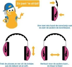 3M Peltor H510AKPC1 Gehoorkap Met Hoofdbeugel Kids Neon Roze -Pasgeborenen En Jonge Kinderen 1200x1118 8