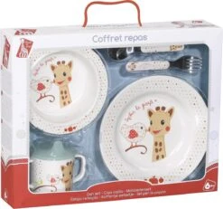 Sophie De Giraf - Eetsetje - Geschenkkoffer - Rood