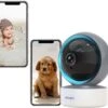 KROMS Babyfoon Met Camera En App - Huisdiercamera - Bewegingsdetectie - Automatisch Volgen - 1080P HD - Beveiligingscamera - Spraakfunctie - Babyfoon Met Camera - Hondencamera