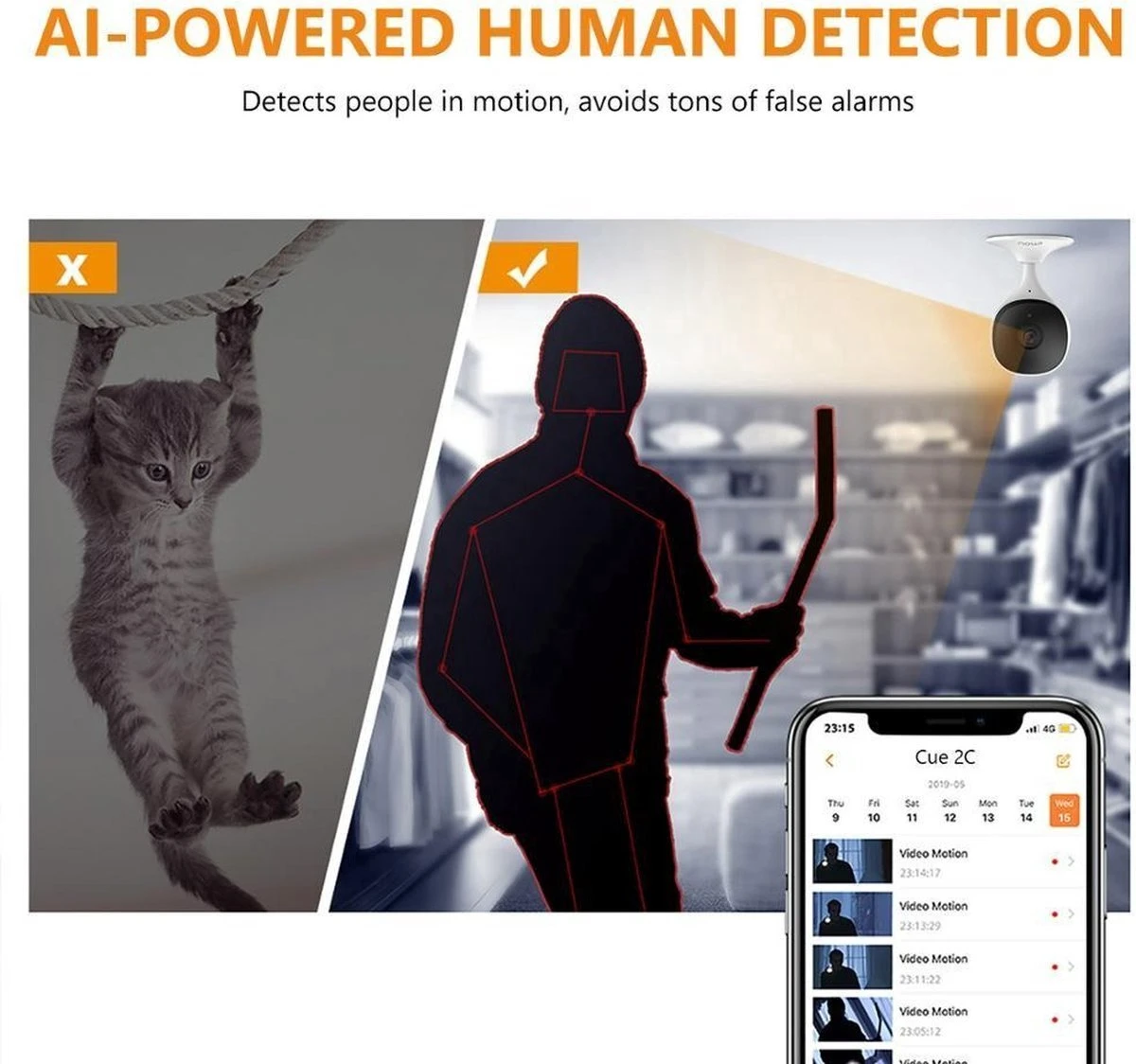 Babyfoon Met Camera - Met App - Geluid En Bewegingsdetectie - 32 Gb SD Card - Nachtvisie - Full HD - Wifi - Wit 4 Babyfoon Met Camera - Met App - Geluid En Bewegingsdetectie - 32 Gb SD Card - Nachtvisie - Full HD - Wifi - Wit - Afbeelding 4