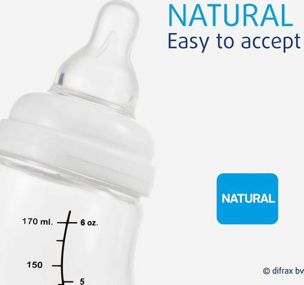 Difrax - S-Fles Natural - Babyfles Blauw- 0+ Maanden - 170ml 14 Difrax - S-Fles Natural - Babyfles Blauw- 0+ Maanden - 170ml - Afbeelding 14