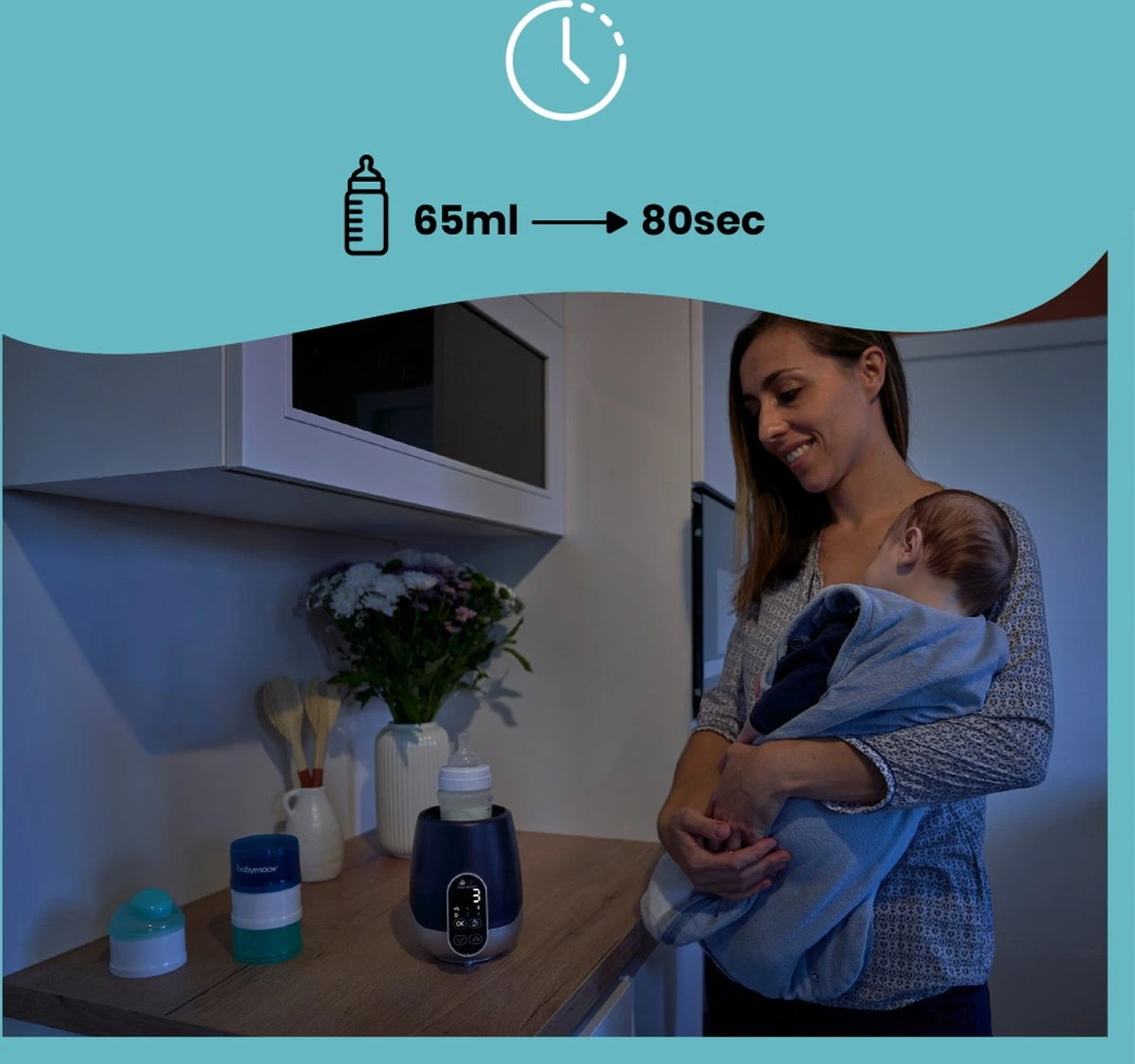 Babymoov Babyvoeding & Flessenverwarmer NutriSmart (Thuis & Auto) Blauw 6 Babymoov Babyvoeding & Flessenverwarmer NutriSmart (Thuis & Auto) Blauw - Afbeelding 6