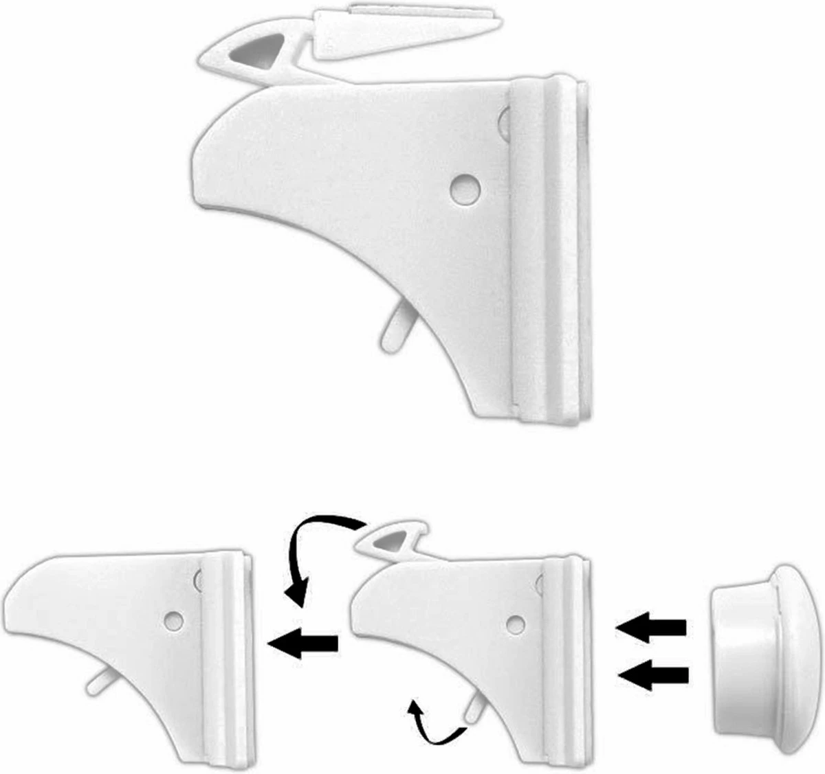 Merkloos 20 Stuks - Magnetische Veiligheidssloten Voor Kinderen - Inclusief 2 Sleutels En Zelfklevende Bevestigings Strips - Baby Kastvergrendeling - En -sloten - Eenvoudige Boorloze Installatie - Baby Proofing Deur / Meubel Magneetslot - Wit 2 Merkloos 20 Stuks - Magnetische Veiligheidssloten Voor Kinderen - Inclusief 2 Sleutels En Zelfklevende Bevestigings Strips - Baby Kastvergrendeling - En -sloten - Eenvoudige Boorloze Installatie - Baby Proofing Deur / Meubel Magneetslot - Wit - Afbeelding 2
