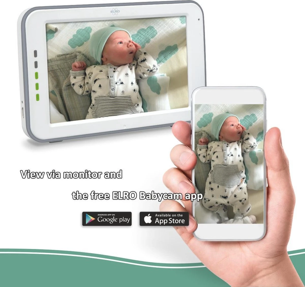 ELRO BC3000-2 Babyfoon Royale - Met 12,7 Cm Touchscreen Monitor HD- & App - Met Extra Camera - Voor 2 Kinderen 8 ELRO BC3000-2 Babyfoon Royale - Met 12,7 Cm Touchscreen Monitor HD- & App - Met Extra Camera - Voor 2 Kinderen - Afbeelding 8