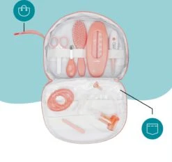 Babymoov 9-delige Babyverzorgingsset Aqua Perzikkleur En Grijs -Pasgeborenen En Jonge Kinderen 1200x1131 1