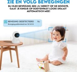 Looki Slimme Babyfoon FHD - WiFi & App - Temperatuur Sensor & Slaapliedjes - Met Camera Beveiliging - Beveiligingscamera Binnen - Draadloos -Pasgeborenen En Jonge Kinderen 1200x1131 3