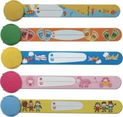 Tutu-Band - 5x SOS Kinder Polsbandjes (voordeel Set) - Name Tag - 5 Verschillende Ontwerpen