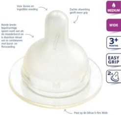 Difrax Flessenspeen Wide Voor Brede Babyflessen - Maat Medium - 2 Stuks -Pasgeborenen En Jonge Kinderen 1200x1136 6
