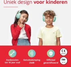 Alpine Muffy Kids Kinder Oorkap - Premium Gehoorbescherming Voor Kinderen Tot 16 Jaar - Verstelbare Oorbescherming Met Draagtas - 25 DB SNR - Mint -Pasgeborenen En Jonge Kinderen 1200x1139 4