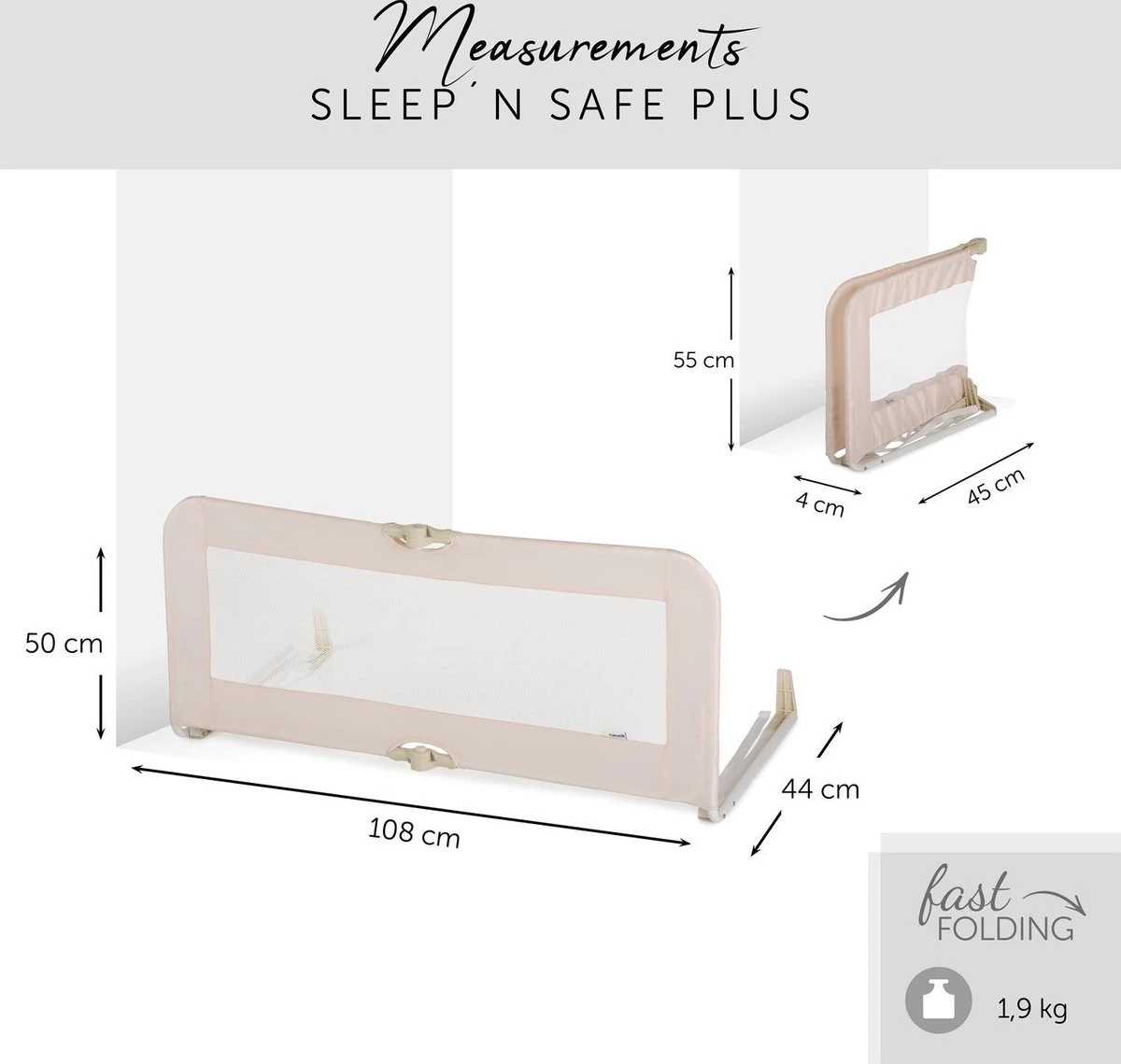 Hauck Sleep N Safe Plus Bedhekje - Beige 3 Hauck Sleep N Safe Plus Bedhekje - Beige - Afbeelding 3