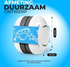 Baby Gehoorbescherming - Blauw - Oorbeschermers Voor Baby's - Verstelbare Baby Gehoorbescherming - SNR 25dB -Pasgeborenen En Jonge Kinderen 1200x1143 1