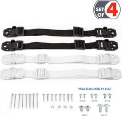 TV Straps - Kantelbeveiliging Voor Televisie & Meubels - Anti Kantel Banden - Omvalbeveiliging - Set 4 Stuks -Pasgeborenen En Jonge Kinderen 1200x1143 7