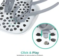 Nutrea EasyDry – Flessen Droogrek Baby – Afdruiprek Babyfles – Droogrek Voor Flessen – Inclusief Lekbak – Grijs/Wit -Pasgeborenen En Jonge Kinderen 1200x1144 1