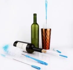 Flessenborstel - Flessenrager - Schoonmaakborstel - Flessenreiniger - 5 Stuks - Kras- En BPA Vrij - Geschikt Voor Alle Oppervlakken -Pasgeborenen En Jonge Kinderen 1200x1144