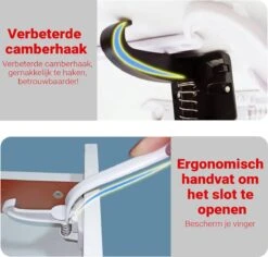 Cucubi Kast- & Ladebeveiliging- Kinderslot Kastjes- Veiligheid Kinderen- Inclusief Handvat- Sterke 3M-lijm - 12 Stuks - Zwart -Pasgeborenen En Jonge Kinderen 1200x1145 10