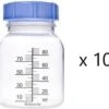 MATERNI - 10x Moedermelkflesje 80 Ml Met Dop Tbv Borstvoeding