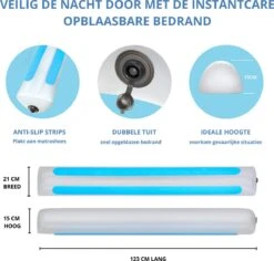 Opblaasbare Bedrand - Bedhekje Voor Op Reis Of Thuis - 2 Stuks - 121cm Lang Universeel - Bedrail -Pasgeborenen En Jonge Kinderen 1200x1146 17