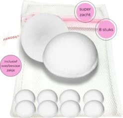 Wasbare Zoogcompressen - 8 Stuks - Inclusief Was En Bewaar Zakje - Heerlijk Zacht - Duurzaam Bamboe - Fienosa -Pasgeborenen En Jonge Kinderen 1200x1146 2