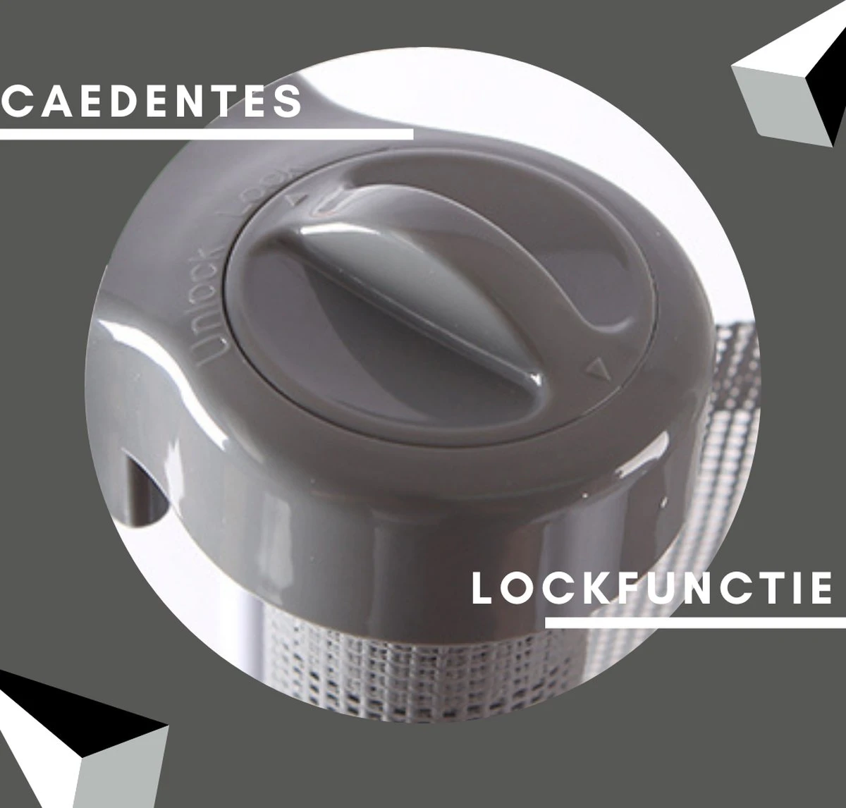 Caedentes - Traphek Oprolbaar - Veiligheidshek - Babyhek - Grijs - Tot 150cm Uitrolbaar 2 Caedentes - Traphek Oprolbaar - Veiligheidshek - Babyhek - Grijs - Tot 150cm Uitrolbaar - Afbeelding 2