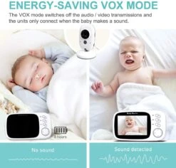K IKIDO Babyfoon Met Camera - 3.2 Inch Groot LCD Scherm - Video Babyphone Met Kleurenmonitor- Premium Baby Monitor - Sterk Zendbereik - Temperatuurweergave - Wit -Pasgeborenen En Jonge Kinderen 1200x1146 8