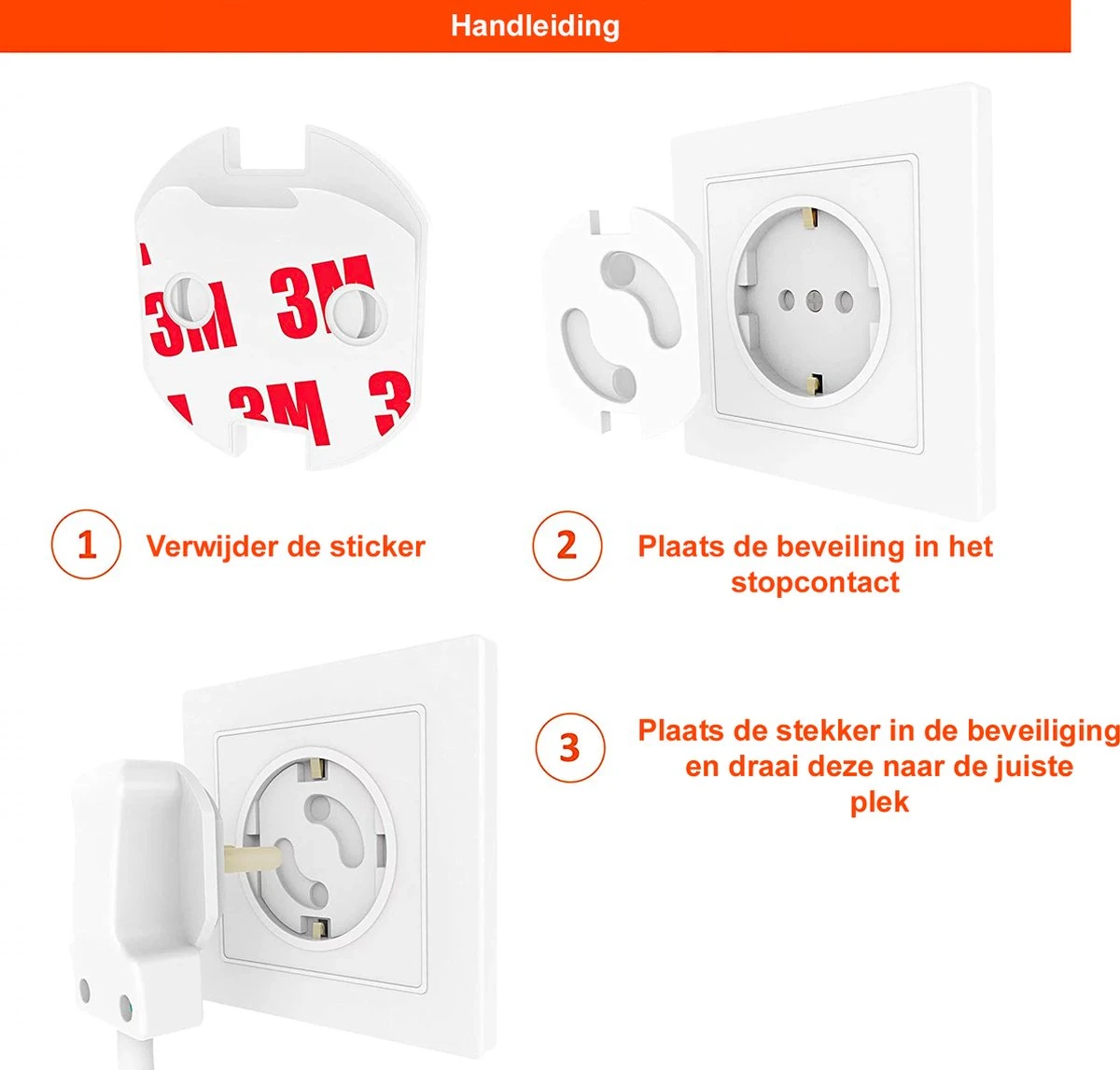 Stopcontact Beveiliging Wit - Afdekplaatjes Voor Kinderen En Baby's - Zelfklevende Stopcontact Beschermer - 20 Stuks 2 Stopcontact Beveiliging Wit - Afdekplaatjes Voor Kinderen En Baby's - Zelfklevende Stopcontact Beschermer - 20 Stuks - Afbeelding 2
