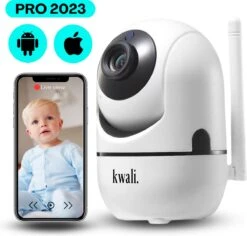 Kwali.® Babyfoon Met Camera En App (Gratis) - Bidirectionele Audio - Bewegingsdetectie - Nachtvisie - Pro 2023