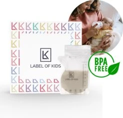 Label Of Kids - Moedermelk Bewaarzakjes - Borstvoeding Bewaarzakje - Met Schenktuit - 200 Ml - BPA Vrij - 120 Stuks - Zoogcompressen 25 Label Of Kids - Moedermelk Bewaarzakjes - Borstvoeding Bewaarzakje - Met Schenktuit - 200 Ml - BPA Vrij - 120 Stuks - Zoogcompressen -Pasgeborenen En Jonge Kinderen 1200x1151