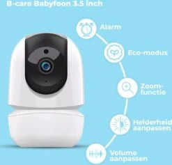 B-care Babyfoon Met Camera - 3.5 Inch Scherm - Zonder Wifi En App - Temperatuursensor - Nachtzicht - Terugspreekfunctie - 4 Slaapliedjes - Alarm -Pasgeborenen En Jonge Kinderen 1200x1151 5