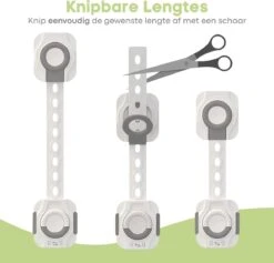 Monno Zelfklevende Kinderslot - Kinderslot Kastjes - Kinderbeveiliging Voor Kasten En Lades - Kastslot - Baby Veiligheid - 3 Staps Beveiliging - Incl. E-Book - 6 Stuks -Pasgeborenen En Jonge Kinderen 1200x1151 8