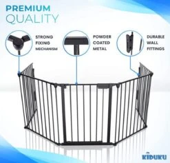 Topstar. KIDUKU® Veiligheidshek Metaal 305 Cm | Voor Huisdieren & Kinderen | Kachelhek, Veiligheidsrooster Voor Oven Vouwbaar | Configuratierooster Incl. 5 Elementen, Deur -Pasgeborenen En Jonge Kinderen 1200x1152 16