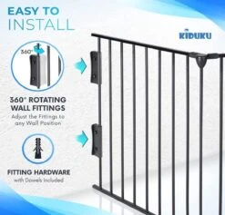 Topstar. KIDUKU® Veiligheidshek Metaal 305 Cm | Voor Huisdieren & Kinderen | Kachelhek, Veiligheidsrooster Voor Oven Vouwbaar | Configuratierooster Incl. 5 Elementen, Deur -Pasgeborenen En Jonge Kinderen 1200x1152 18
