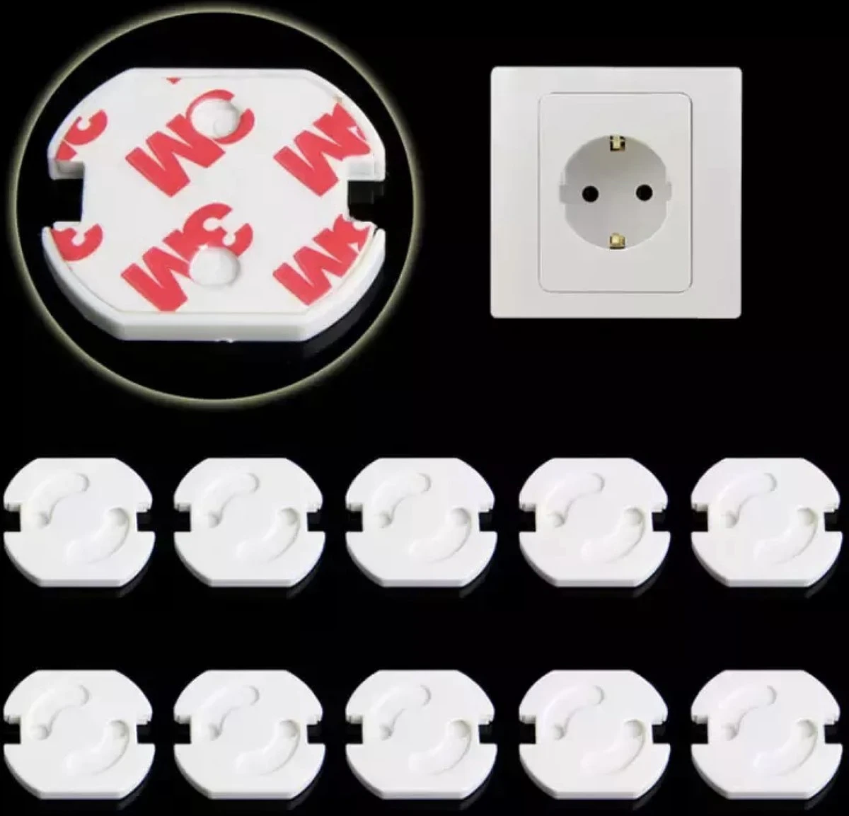 Merkloos 20x Stopcontact Beveiliging – Bescherming Stopcontact – Veiligheid Voor De Baby – Zelfklevend – EU Stopcontact - Wit 3 Merkloos 20x Stopcontact Beveiliging – Bescherming Stopcontact – Veiligheid Voor De Baby – Zelfklevend – EU Stopcontact - Wit - Afbeelding 3