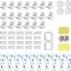 Merkloos 20 Stuks - Magnetische Veiligheidssloten Voor Kinderen - Inclusief 2 Sleutels En Zelfklevende Bevestigings Strips - Baby Kastvergrendeling - En -sloten - Eenvoudige Boorloze Installatie - Baby Proofing Deur / Meubel Magneetslot - Wit