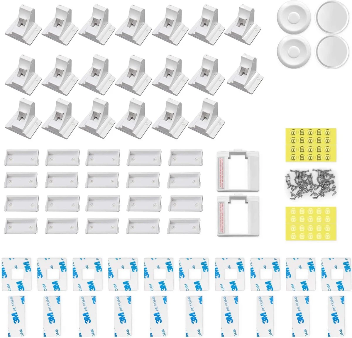 Merkloos 20 Stuks - Magnetische Veiligheidssloten Voor Kinderen - Inclusief 2 Sleutels En Zelfklevende Bevestigings Strips - Baby Kastvergrendeling - En -sloten - Eenvoudige Boorloze Installatie - Baby Proofing Deur / Meubel Magneetslot - Wit 1 Merkloos 20 Stuks - Magnetische Veiligheidssloten Voor Kinderen - Inclusief 2 Sleutels En Zelfklevende Bevestigings Strips - Baby Kastvergrendeling - En -sloten - Eenvoudige Boorloze Installatie - Baby Proofing Deur / Meubel Magneetslot - Wit