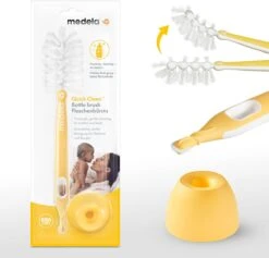 Medela Quick Clean Flessenborstel Met Speenreiniger En Standaard - Flexibele Borstel - Hygiënisch Wegzetten -Pasgeborenen En Jonge Kinderen 1200x1153 2