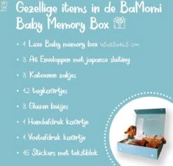 Baby Memory Box – Kraamcadeau Jongen – Baby Cadeau – Kraamcadeau Meisje – Kraampakket – Baby Geschenksets – Herinneringsdoos - Babyshower Cadeau – 45x35x10 CM -Pasgeborenen En Jonge Kinderen 1200x1158 2