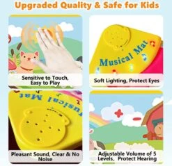 Muziekmat Met 8 Dieren, Baby 1-jaar-cadeau, Kinderspeelgoed, Pianomat, Dansmat, Toetsenbordmat, Cadeautje Voor Kinderverjaardag, Cadeaus Voor Jongens En Meisjes -Pasgeborenen En Jonge Kinderen 1200x1160 3