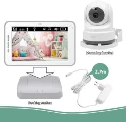 ELRO BC3000-2 Babyfoon Royale - Met 12,7 Cm Touchscreen Monitor HD- & App - Met Extra Camera - Voor 2 Kinderen 12 ELRO BC3000-2 Babyfoon Royale - Met 12,7 Cm Touchscreen Monitor HD- & App - Met Extra Camera - Voor 2 Kinderen -Pasgeborenen En Jonge Kinderen 1200x1160 7