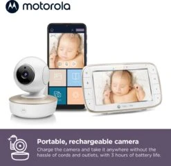 Motorola Nursery VM 855 Connect Baby Monitor - Met Motorola Nursery App - 5 Inch Ouderunit – Nachtvisie -Pasgeborenen En Jonge Kinderen 1200x1160 8