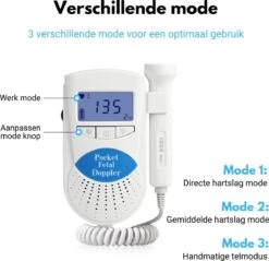 Pro Bellia® Professionele Doppler Incl. Ultrasound Gel & Batterijen & Oordopjes - Baby Hartje Monitor - Zwangerschapscadeau - Babyshower -Pasgeborenen En Jonge Kinderen 1200x1161 14